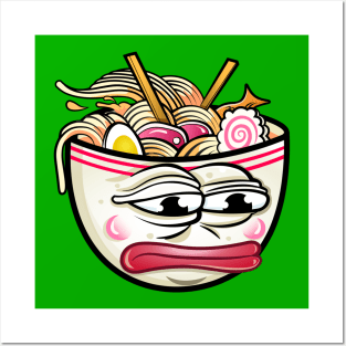 Sad Ramen | Pepe The  Frog Ramen version Posters and Art